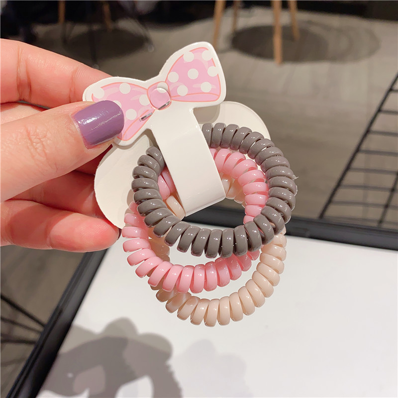 头绳圈韩国的绑电话橡皮筋新款女扎发饰塑料皮筋发绳头发头发发圈