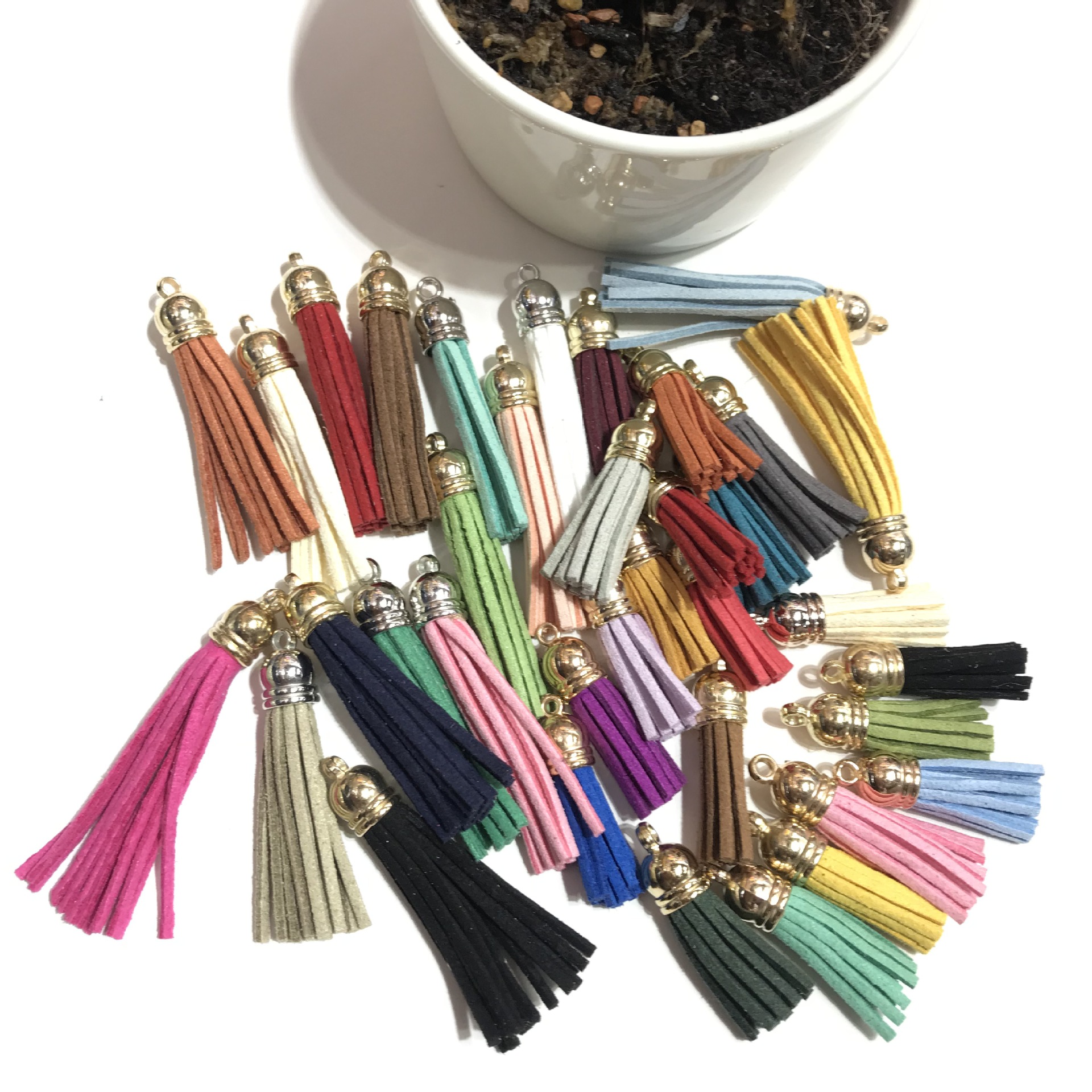 韩国绒流苏 韩国绒白k流苏 包包饰品配件流苏 各类流苏款式可订