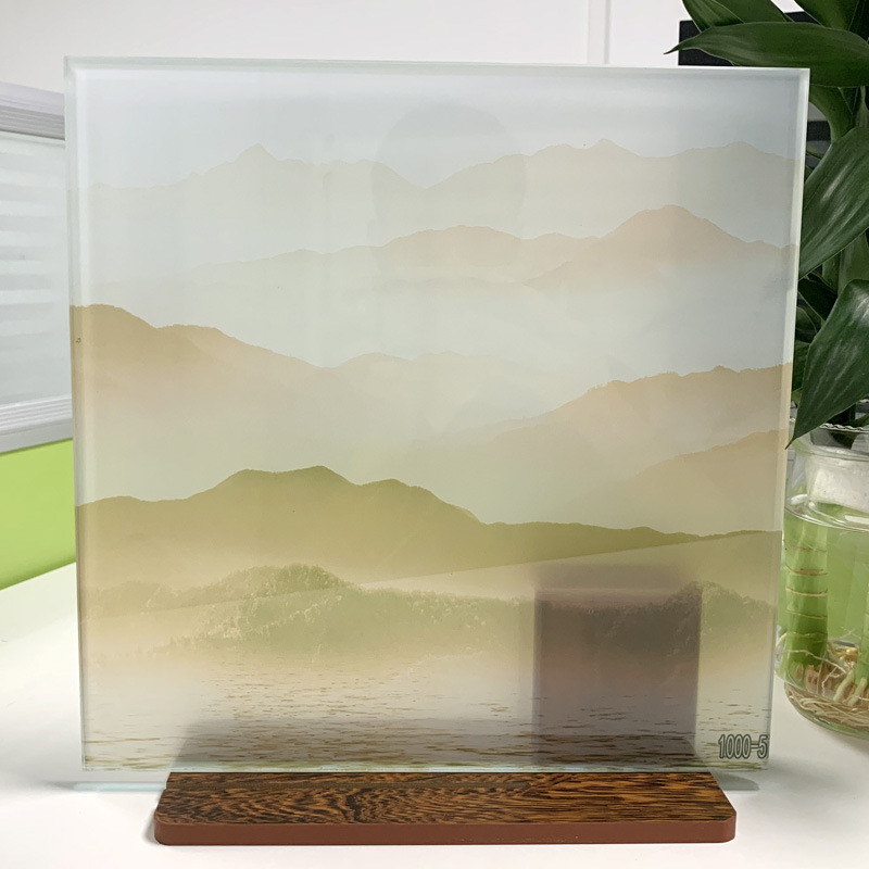 夹布玻璃厂家直销 夹丝艺术玻璃按尺寸定制 景观墙屏风防爆玻璃-佛山