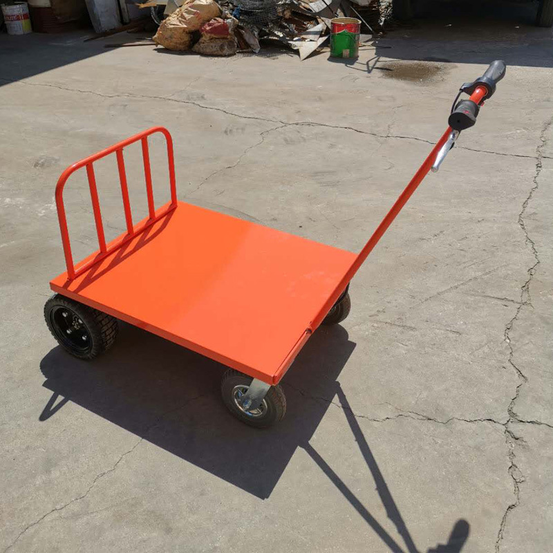 小型便捷式电动运输车 送货送料搬运车 多功能送料机手拉小推车