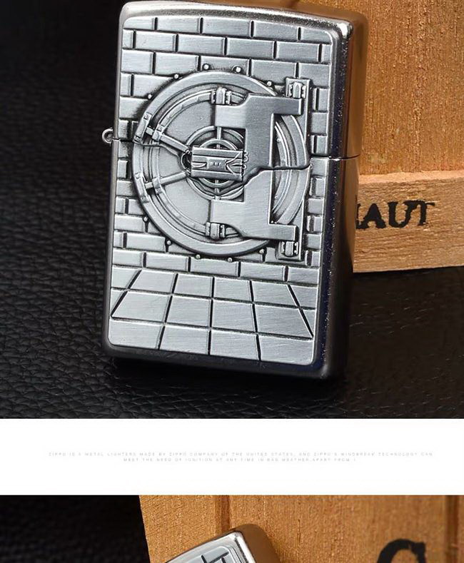 zippo 29555 惊喜系列花砂贴章金库大劫案