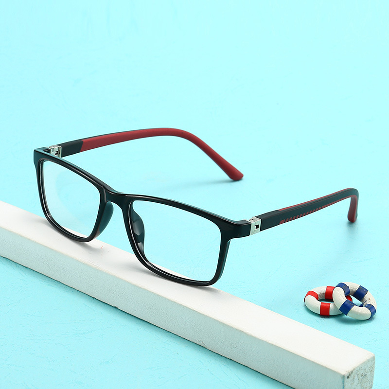 新款儿童防蓝光眼镜tr硅胶双色注塑学生镜弹簧脚丝时尚镜框2026