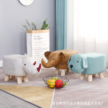 厂家实木卡通动物小布凳儿童玩具凳促销活动礼品换鞋凳沙发广告凳