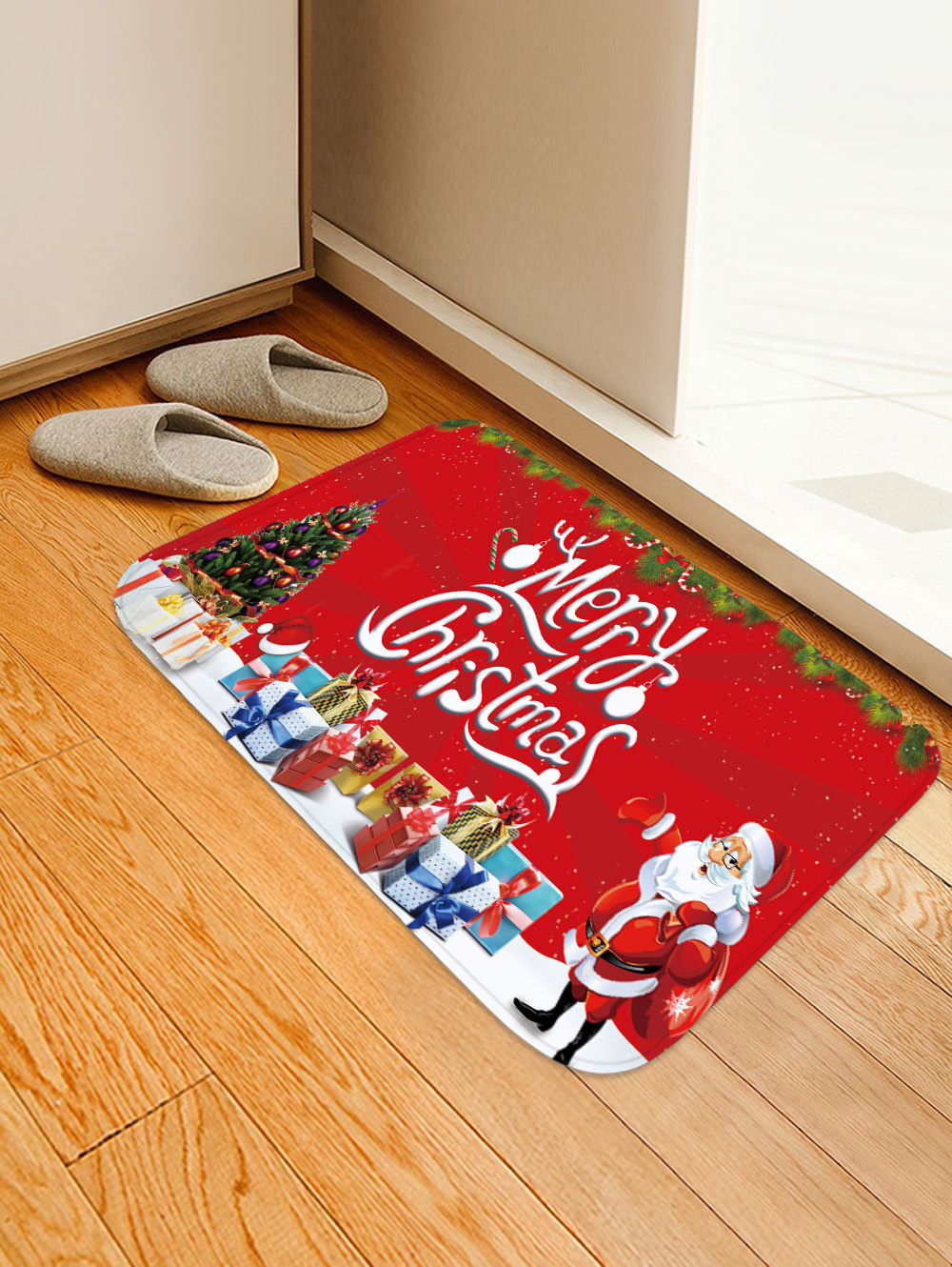 圣诞装饰品merry christmas圣诞节日过节圣诞节地垫门垫地毯