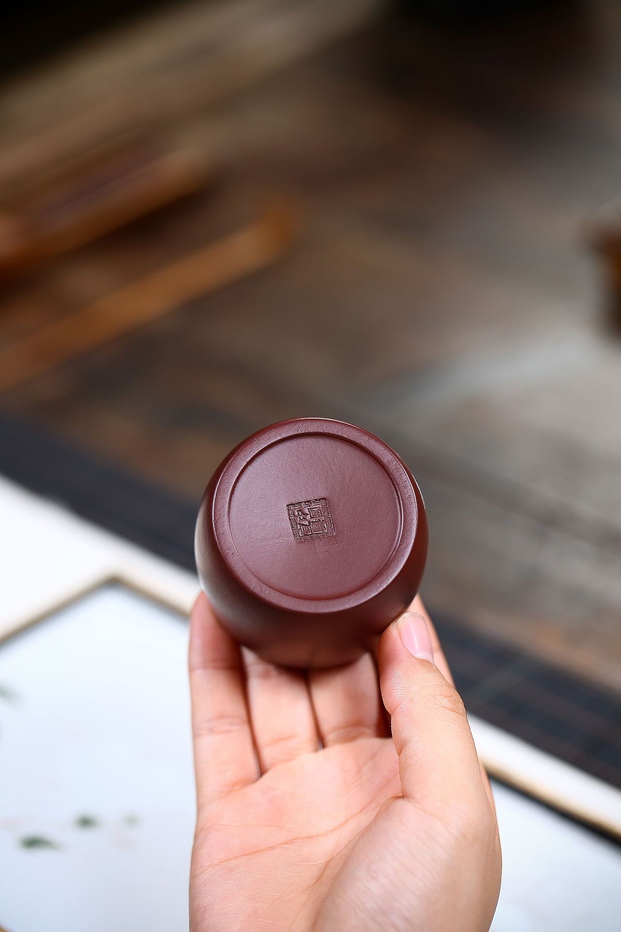 宜兴紫砂品茗杯原矿紫朱泥静空道禅套杯主人杯定制批发一件代发