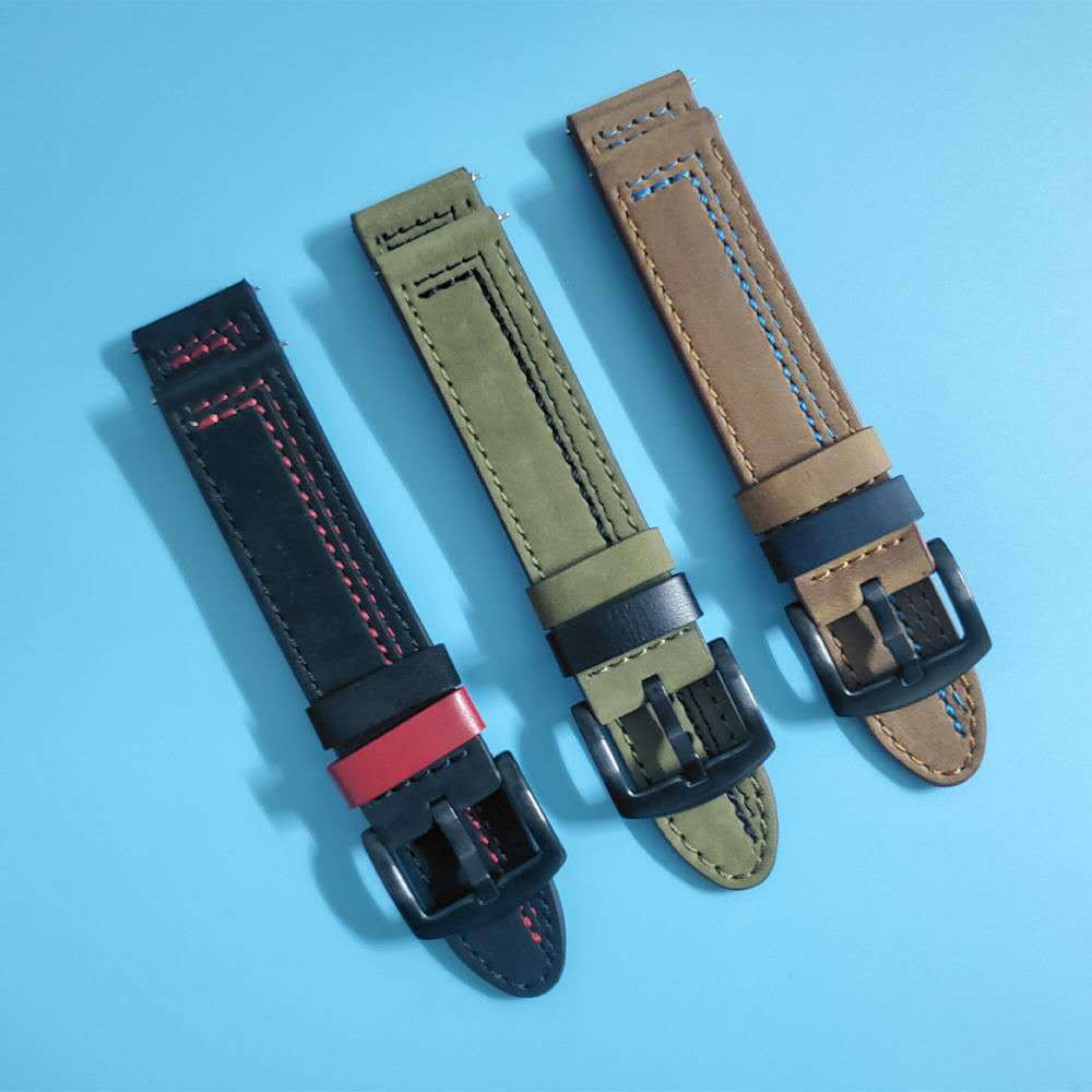 适用于ticwatch gtx手表带真牛皮表带ticwatchs2/e2/pro真皮表带