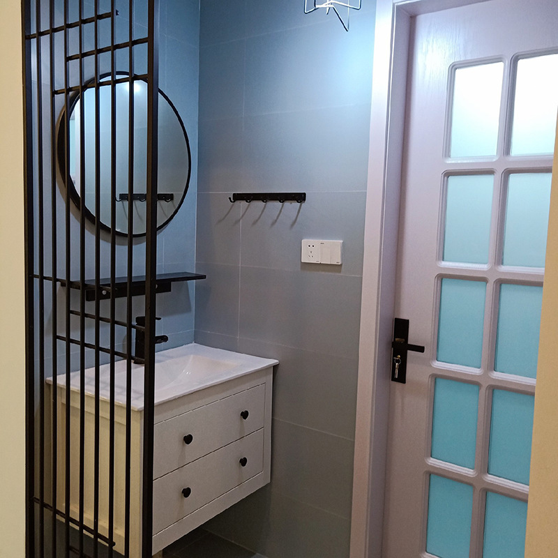 北欧镂空铁艺屏风洗手台卫生间遮挡小户型客厅入户金属隔断可定做