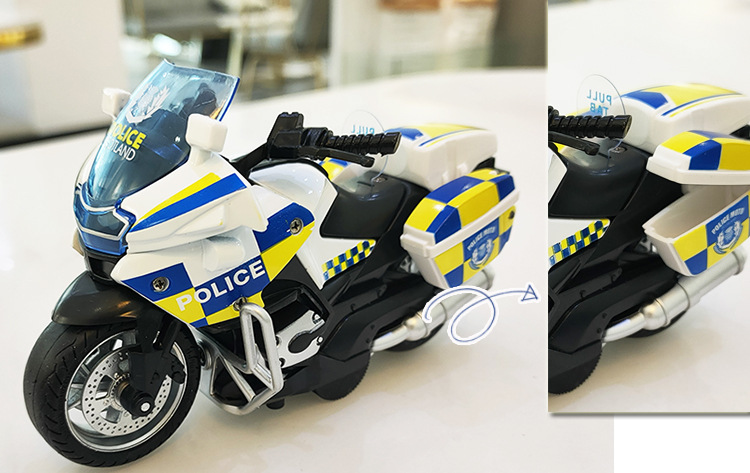 铭源仿真合金警察交警巡逻铁骑机车模型玩具赛车街车儿童玩具摆件