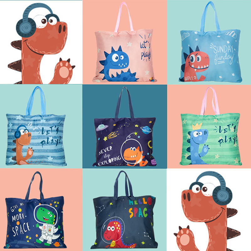 Factory Cute Cartoon Kindergarten Duvet Buggy Bag Handbag Children Quilt Buggy Bag Bag Waterproof Quilt Bag