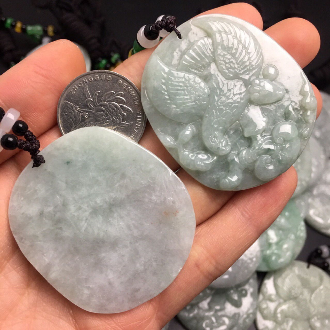 缅甸翡翠a货老鹰牌玉石吊坠挂件玉器工艺品厂家批发