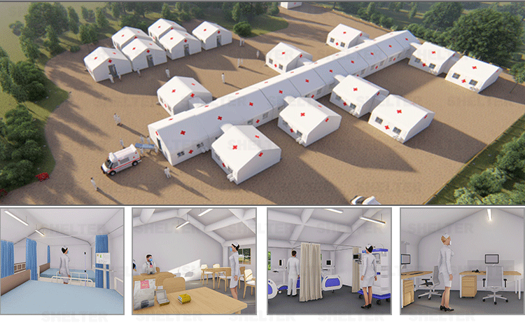 可移动医用隔离方舱 防霉自洁pvc充气帐篷 赛尔特充气医疗帐篷