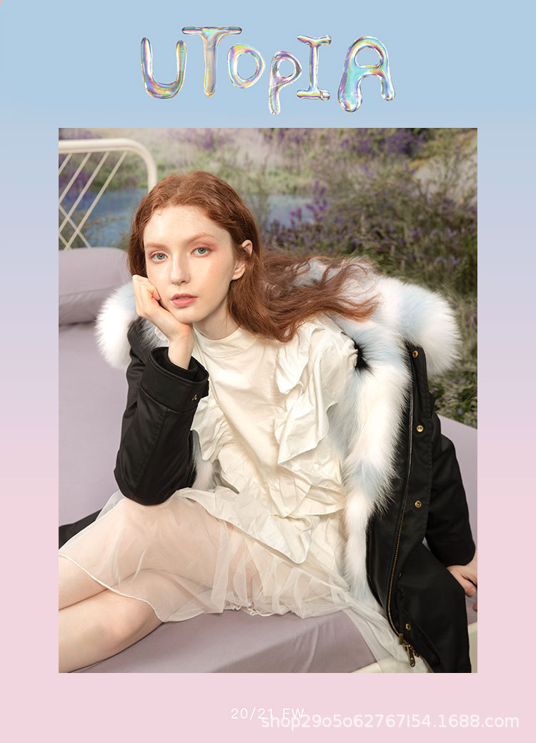 澳洲ozlana官网派克服大衣女连帽冬季皮草2020狐狸毛马甲毛领外套