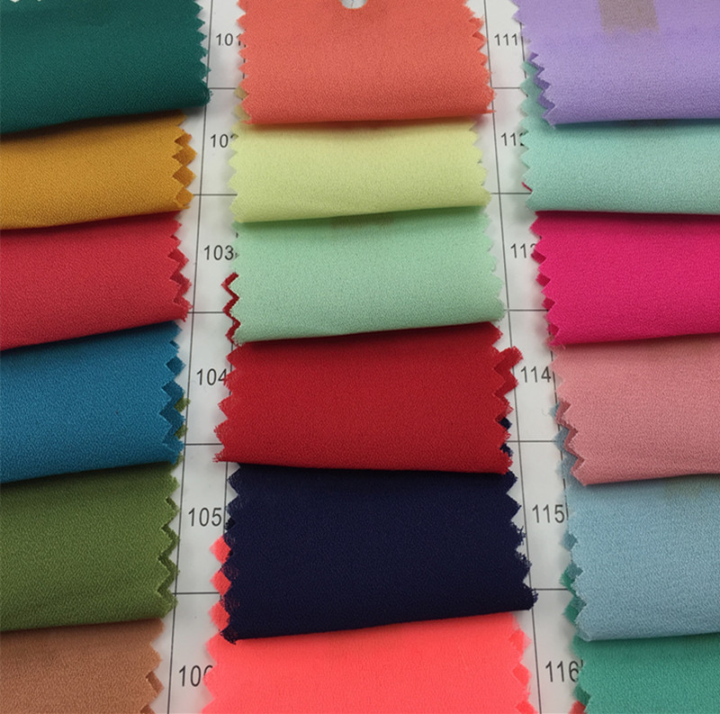 现货新款韩国麻高捻乱麻雪纺连衣裙垂感色雪纺布面料