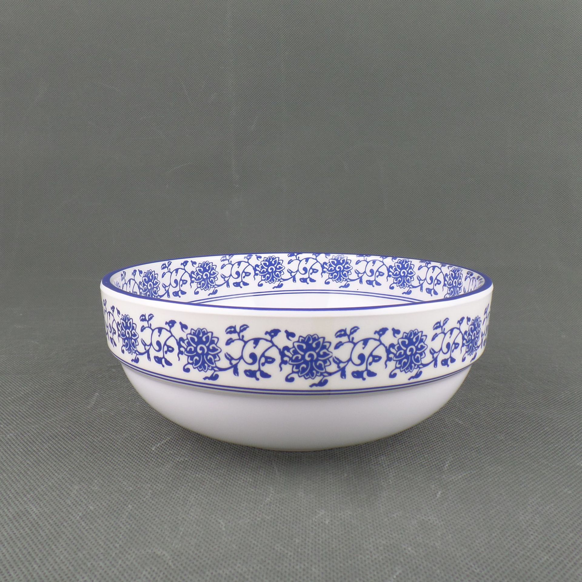 有生产许可证认证工厂批发供应新款青花图a5密胺美耐皿仿瓷面碗