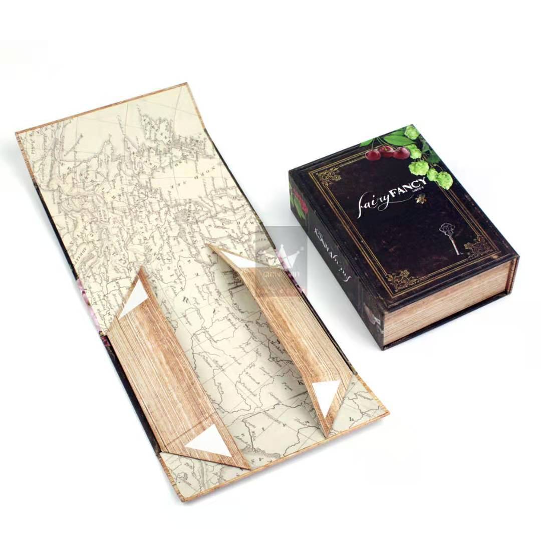 中高档复古式书型折叠翻盖式礼品盒包装盒纸盒定制 纸包装盒批发