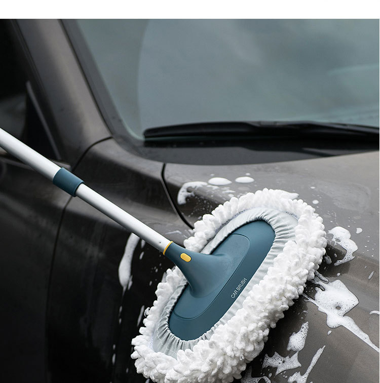 汽车刷长杆可伸缩软毛刷车刷子 清洁除尘洗车工具 汽车拖把不伤车