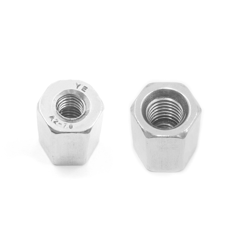 不锈钢pvc管卡螺母 双通孔改牙螺母 变径管夹连接螺母m6m8m10m12