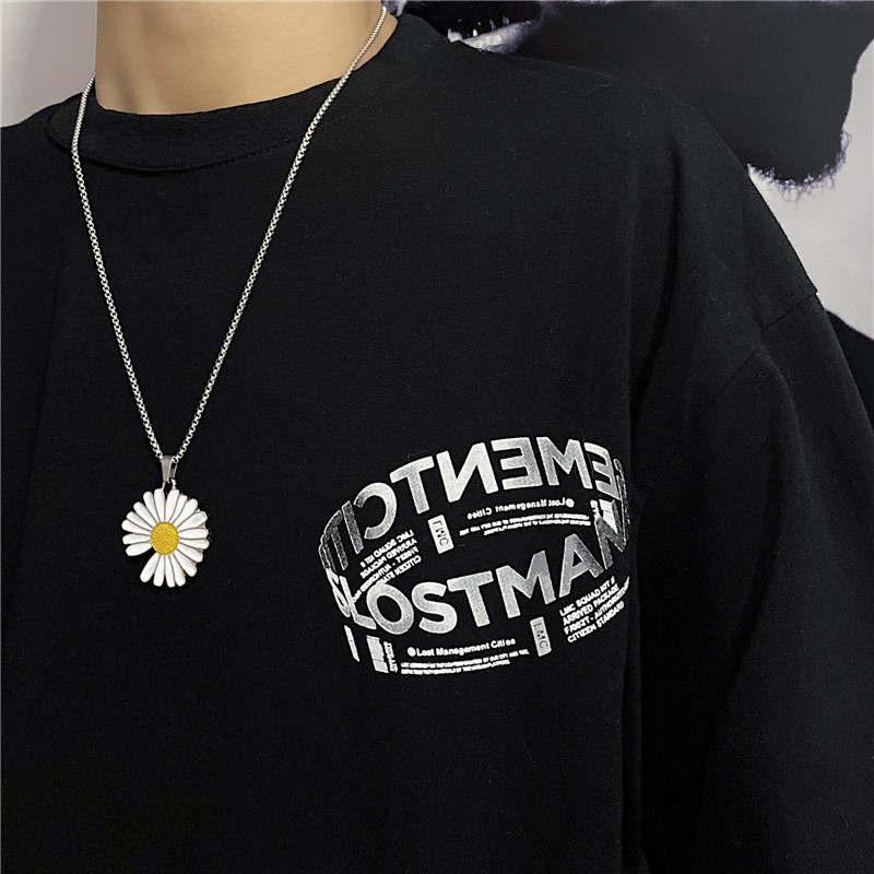 gd权志龙同款雏菊太花朵项链ins小众简约个性百搭蹦迪项链男女潮