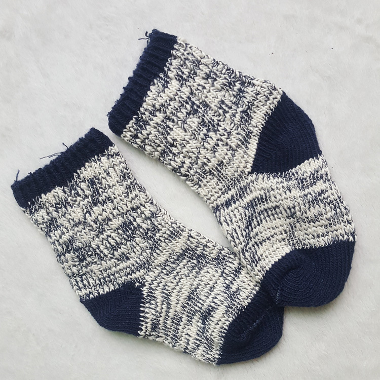 棉粗针棉线儿童袜子 秋冬季