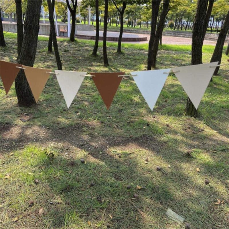 韩国皮革三角彩旗 户外露营pu皮挂旗 帐篷外勿扰旗装饰吊旗