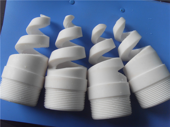 四氟螺旋喷嘴f4聚四氟乙烯螺旋喷头smp脱硫除尘喷嘴喷头ptfe喷淋