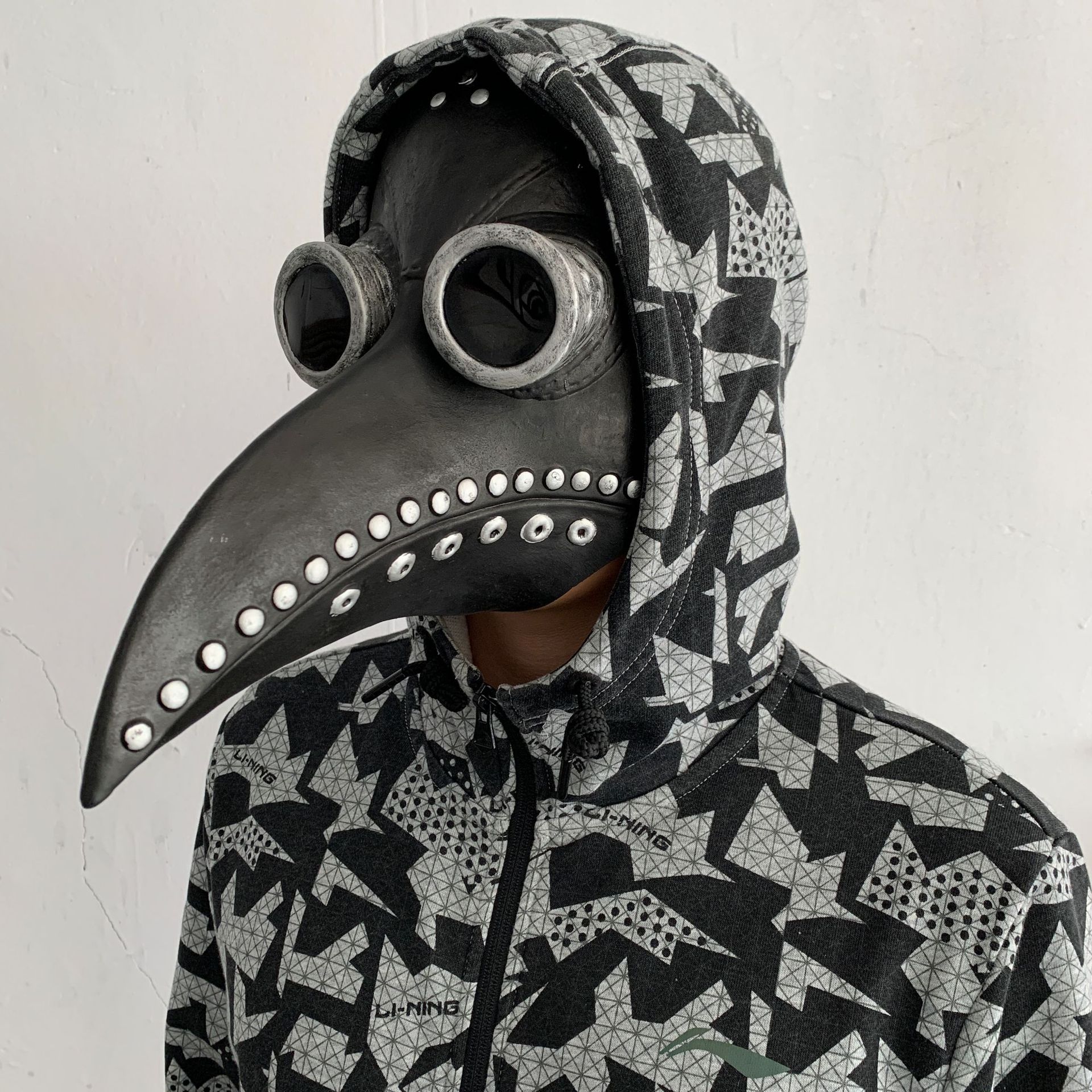 瘟疫医生鸟嘴乳胶面具 朋克口罩万圣节蒸汽朋克面具乌鸦嘴punk