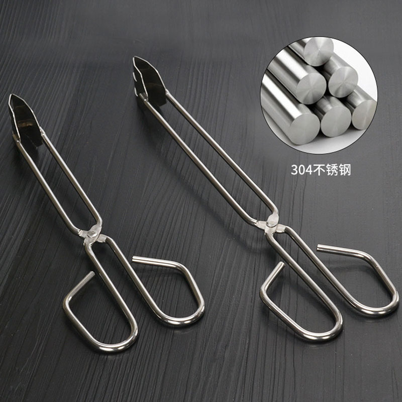 加厚烧烤夹子不锈钢多功能食品夹烧烤工具炭夹冰夹碳夹烧烤配件