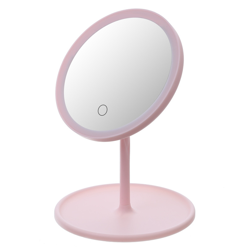 Internet Celebrity Led Make-up Mirror Desktop Dormitory Students Mirror with Light Fill Desktop Vanity Mirror Foldable and Portable Cosmetic Mirror