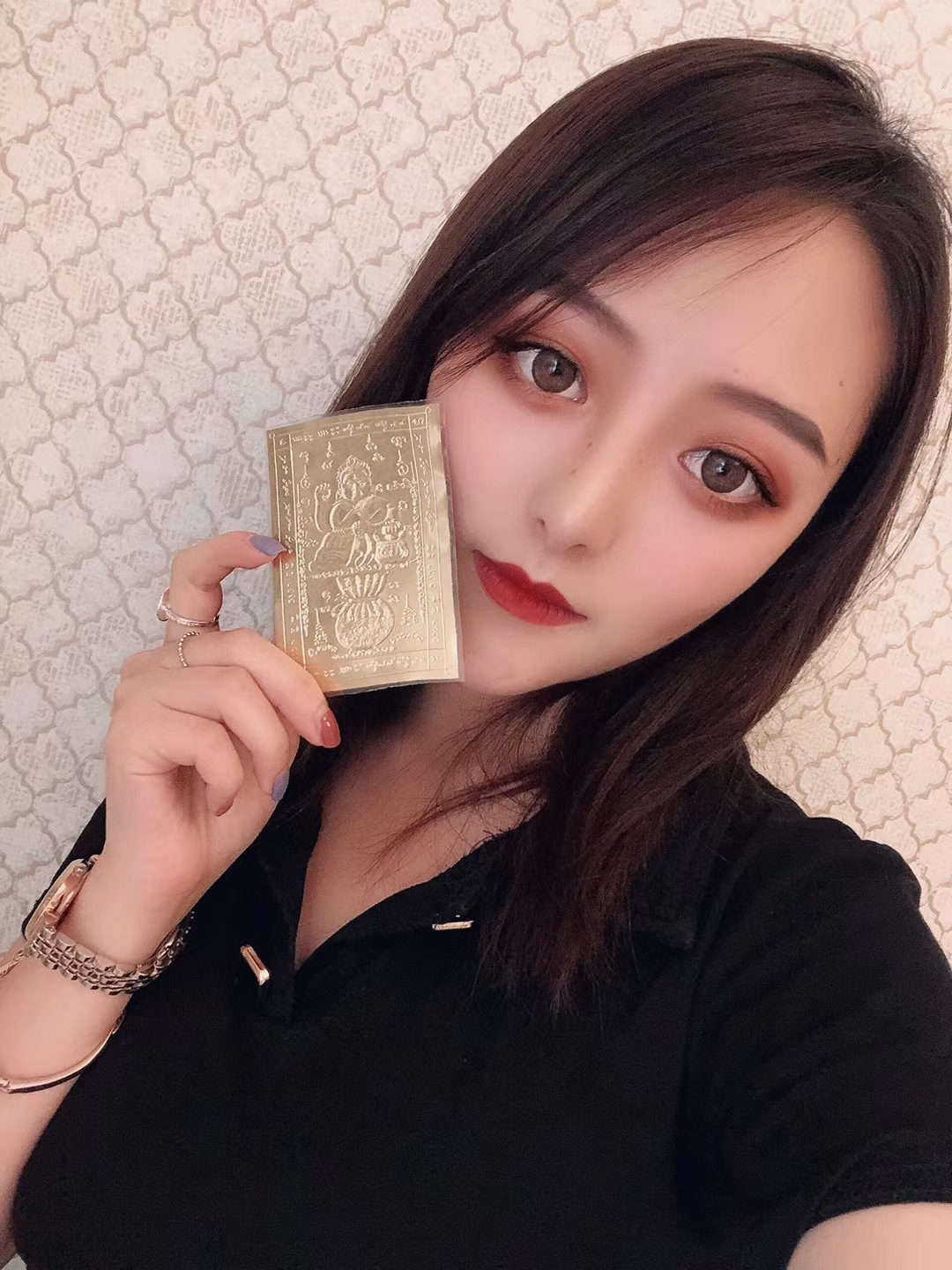 泰国佛牌真品 阿赞姜凯 发财女神 二哥丰 周恶天神 九尾弧仙符片