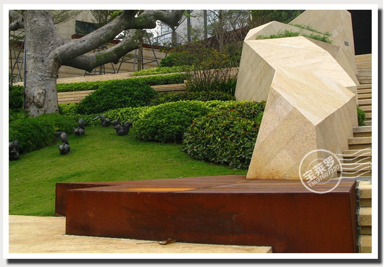 黄锈石花岗岩 荔枝面黄锈石 广场地铺石 黄色花岗岩