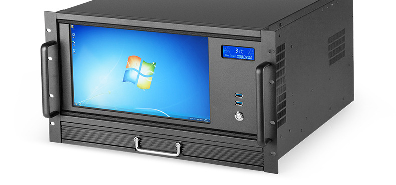 奇睿6u带触摸显示屏键鼠工控机一体化工作站工业电脑服务器主机