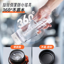 NewB tritan材质简约运动防摔塑料便携茶隔透明大容量水杯 塑料杯
