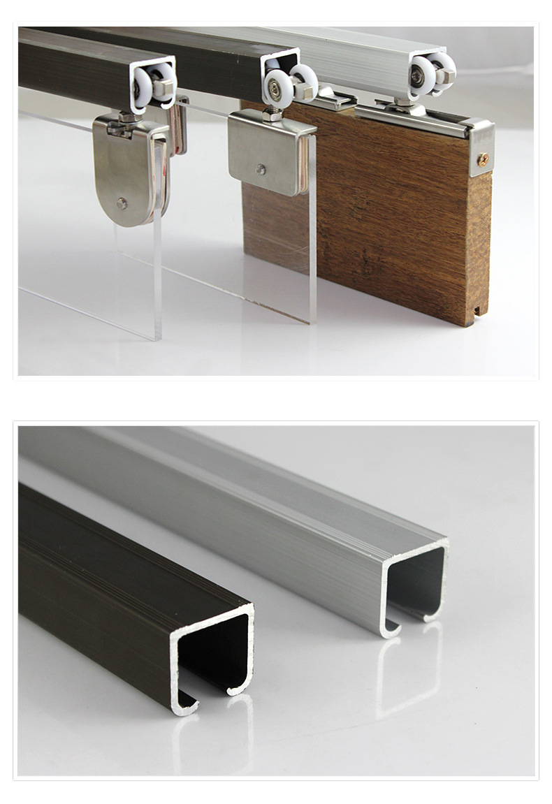 移门轨道吊轨玻璃门静音推拉门吊滑实木门卫生间折叠吊门滑轮配件