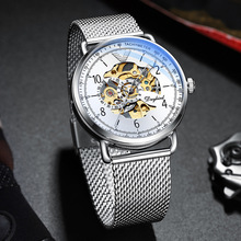 新款watches手表男士机械表黑色全自动镂空运动防水特种兵手表