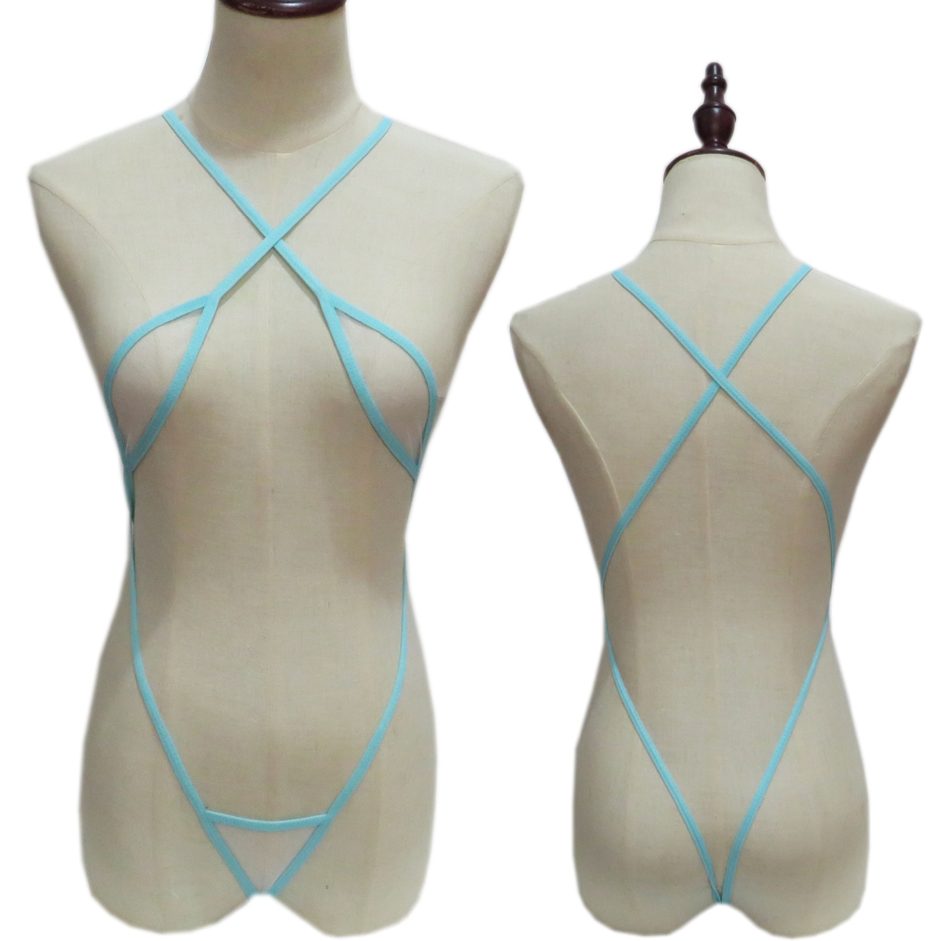 跨境情趣内衣迷你泳衣泳装女士性感透视ebay三点式比基尼套装393