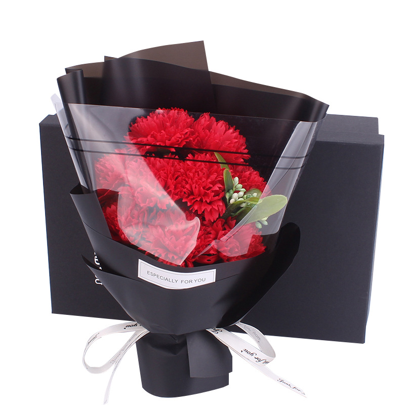 Mother's Day Gift Carnation Creative Gift 9 Soap Bouquet Gift Box One Piece Dropshipping Artificial Rose Wholesale