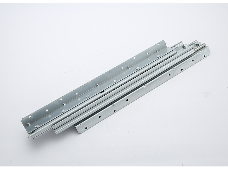 楼梯底柜滑轨 托底加厚重型轨道 鞋柜酒柜三节静音伸缩滑道导轨