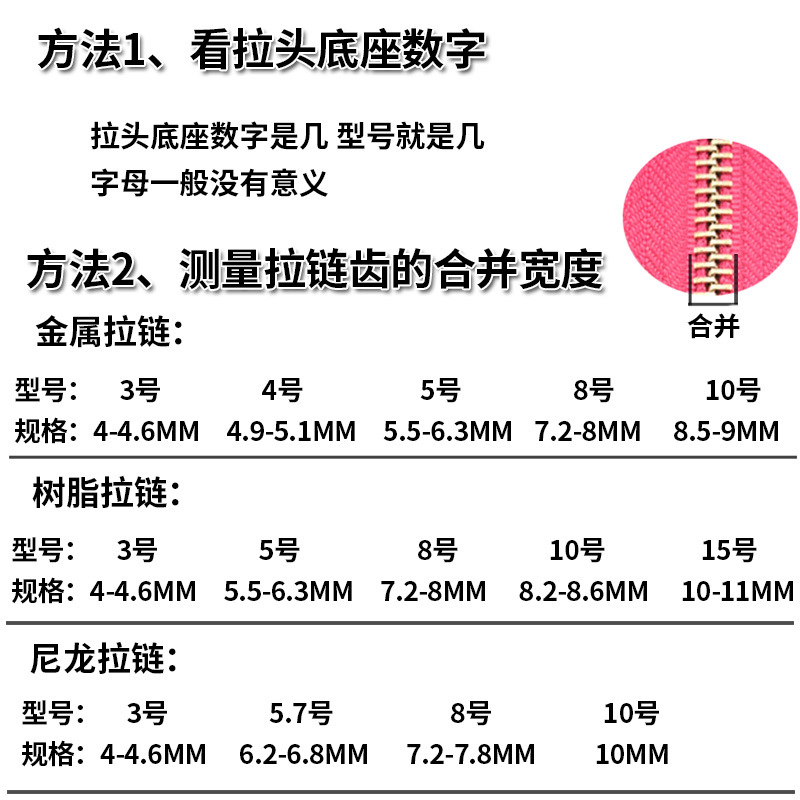 双头拉链专用拉锁两个拉链头上下拉锁扣金属材质多型号双开拉链头