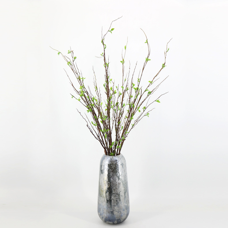 外贸批发嫩芽枝仿真花假花枝条装饰花插花配材摄影道具装饰花艺