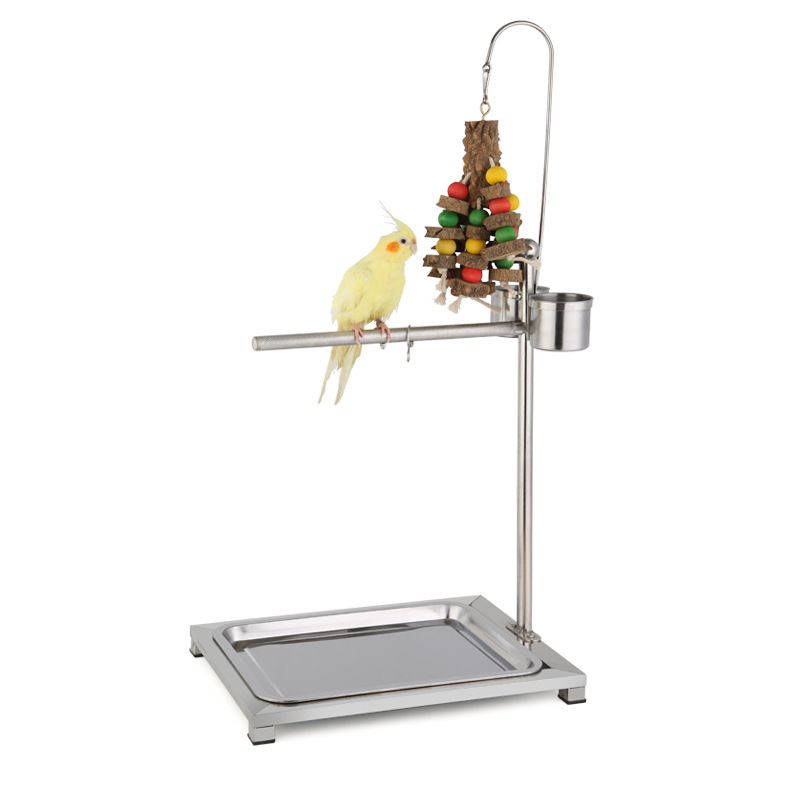 鹦鹉鸟站架不锈钢鸟笼中小型鹦鹉鸟架玄凤金太阳灰鹦鹉站架现货