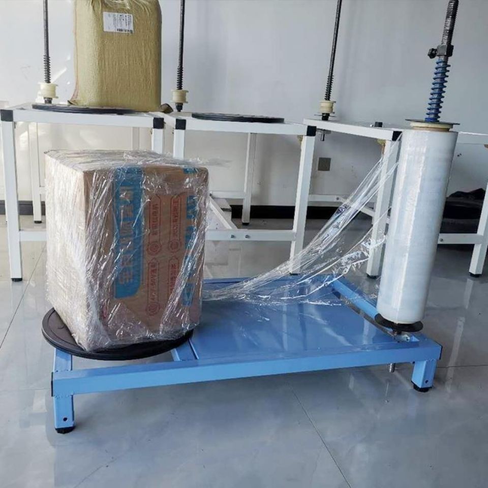 托盘手动缠绕自动全自动缠绕膜打包机拉伸膜裹包机熔喷布裹包机