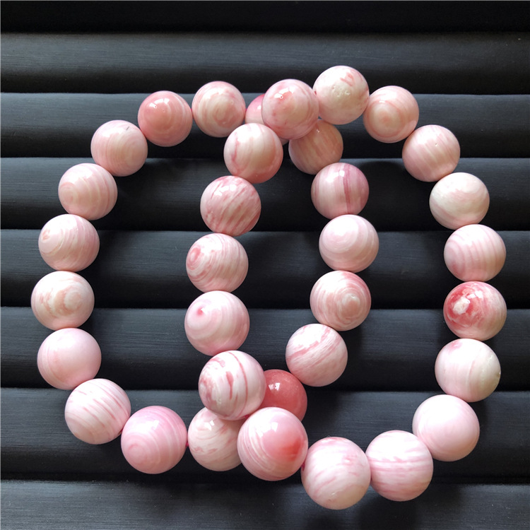 女王贝单圈手链 粉贝壳手串