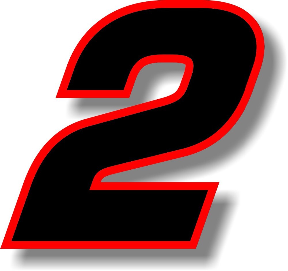 aliauto 黑色红色轮廓方形字体编号赛车摩托数字贴纸 15*15cm-阿里巴