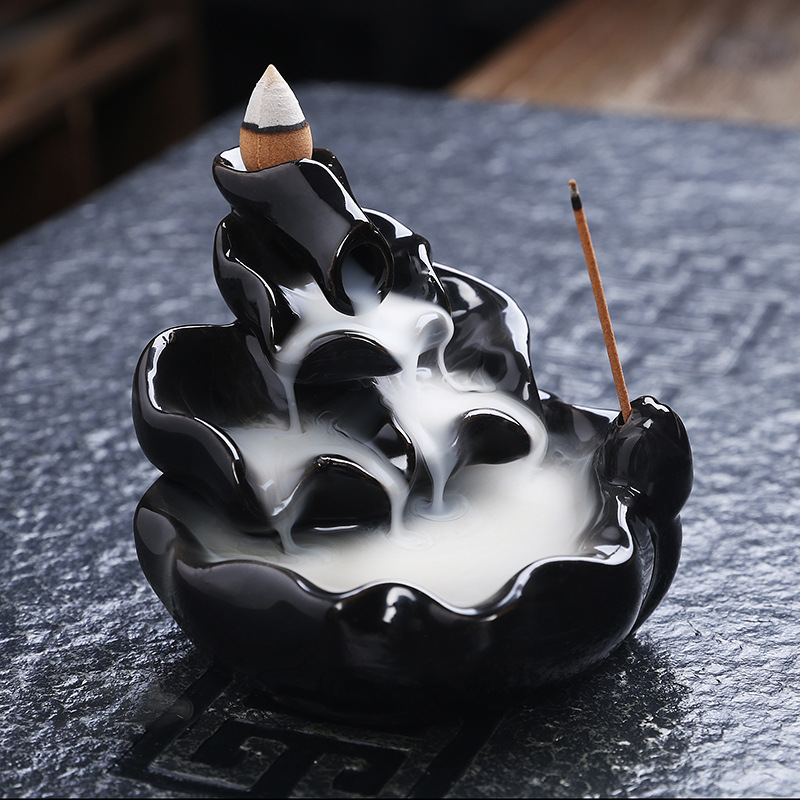 Backflow Incense Burner Sandalwood Burner Incense Burner Creative Ceramic Decoration Thread Incense Insert Back Incense Burner Tower Incense Factory Wholesale