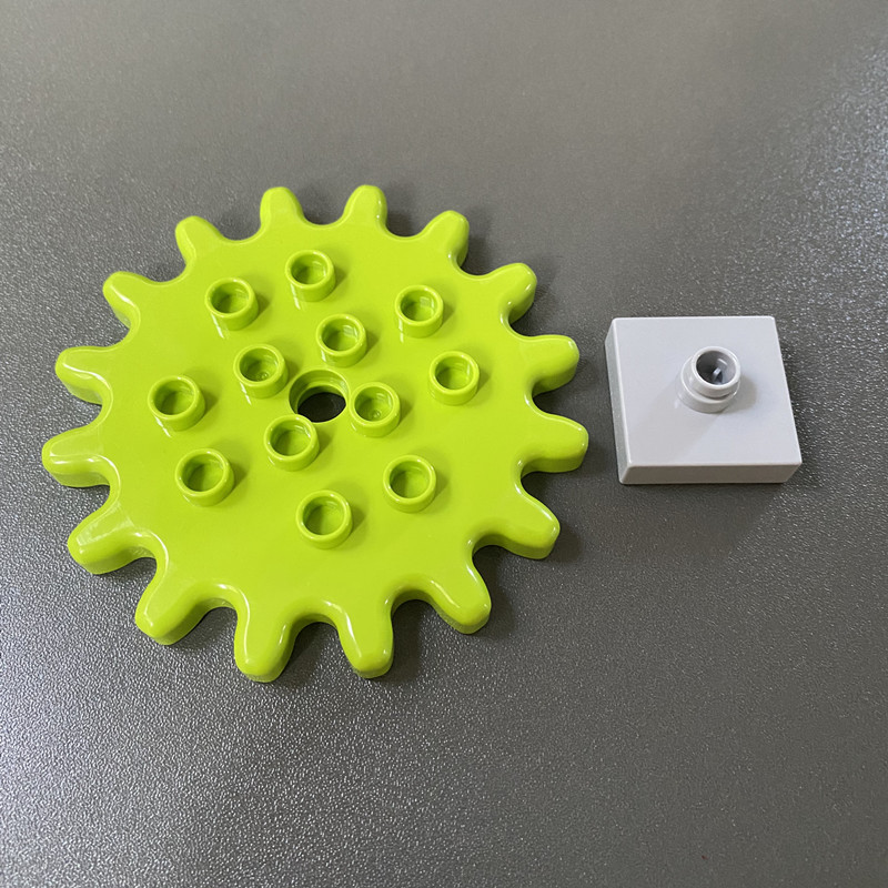 兼容乐高大颗粒积木配件12孔16牙齿轮积木墙散装零件儿童益智玩具