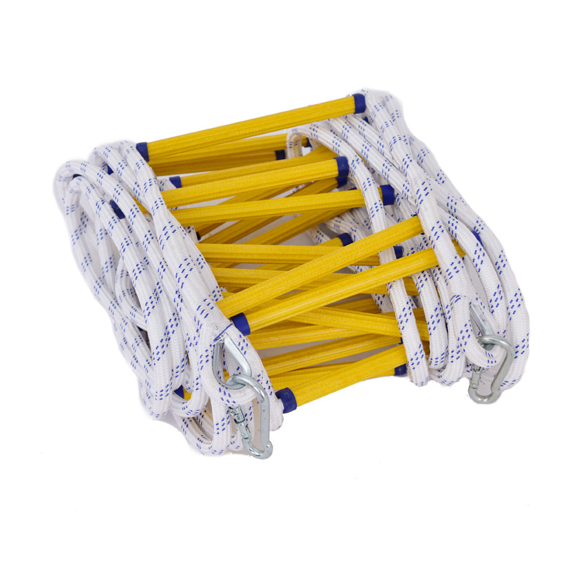 消防逃生软梯救援绳梯树脂防滑工程梯子家用户外拓展安全爬梯批发