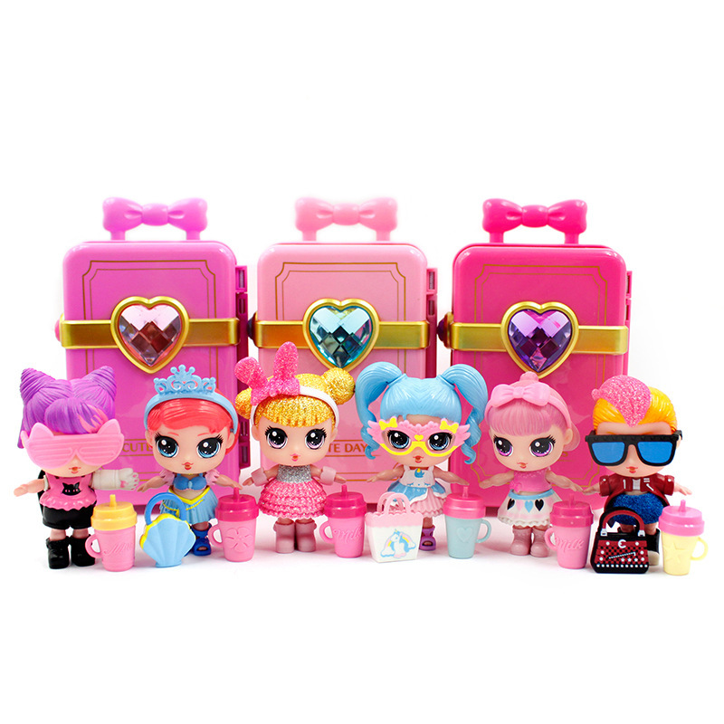 亿奇惊喜猜拆乐多功能旅行箱套装惊喜娃女孩过家家娃盲盒娃娃礼物