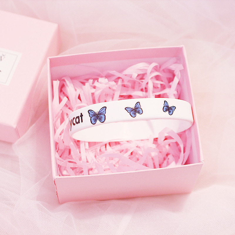 欧美运动潮牌篮球小清新能量腕带情侣滑板街舞蝴蝶男女硅胶手环