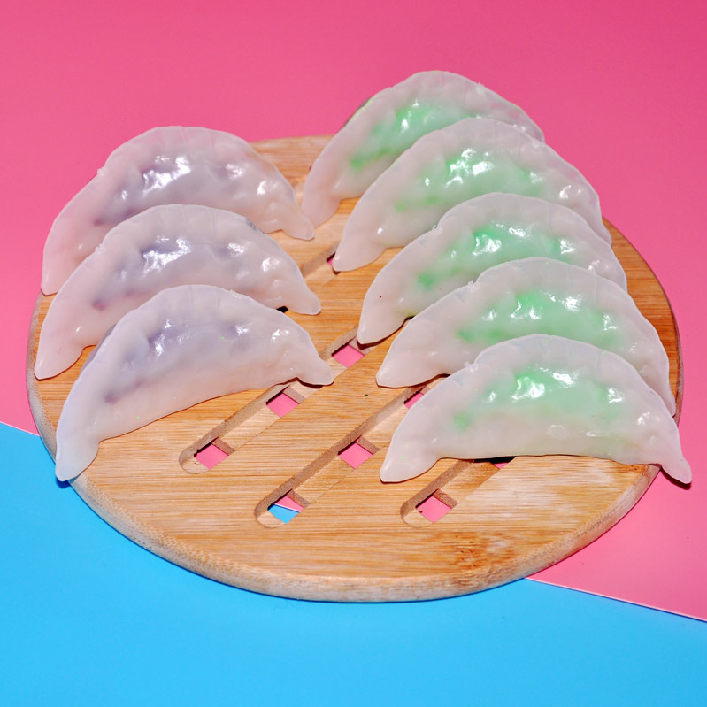 创意地摊热卖 pvc仿真饺子模型钥匙扣挂件礼品儿童过家家食物道具