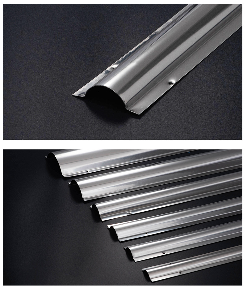 加厚半圆地面压线槽 防踩明线9#不锈钢地板槽 圆弧形网线走线槽